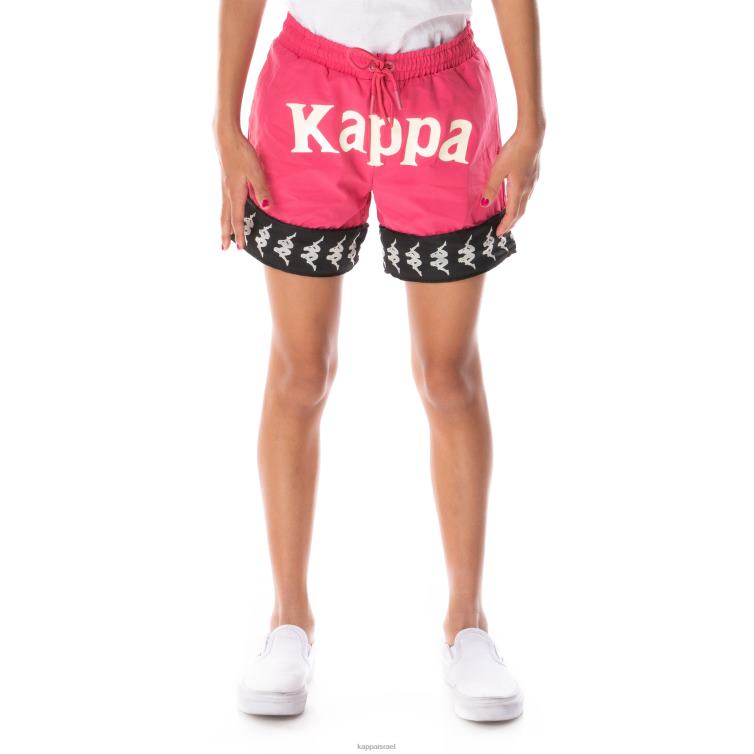 Kappa ילדים מכנסיים קצרים לילדים 222 בנדה קלאבש 3 ורוד שחור ZHHRF803