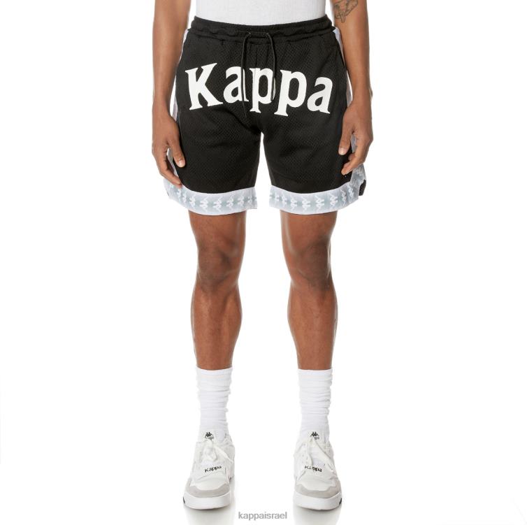 Kappa גברים מכנסיים קצרים של 222 בנדה ווסקר שחור כזפת ZHHRF253
