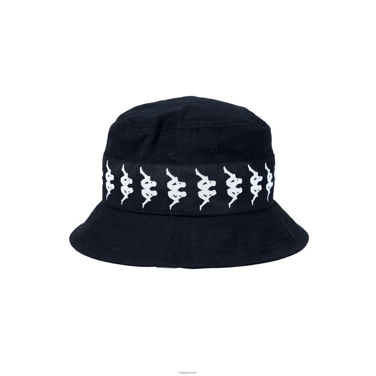 Kappa לִשְׁנֵי הַמִינִים כובע דלי 222 בנדה בזחלב שָׁחוֹר ZHHRF341