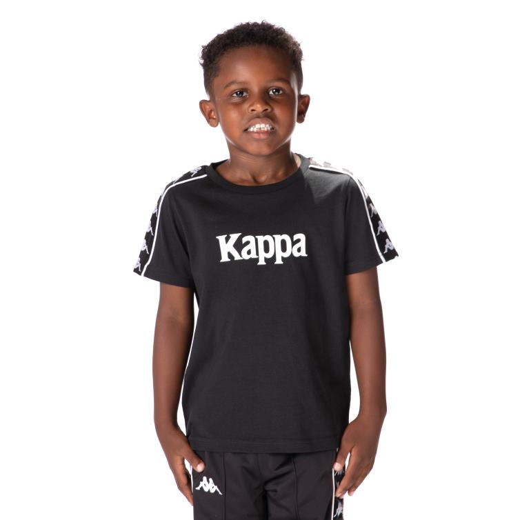 Kappa ילדים חולצת טריקו לילדים 222 בנדה טוריו שָׁחוֹר ZHHRF672