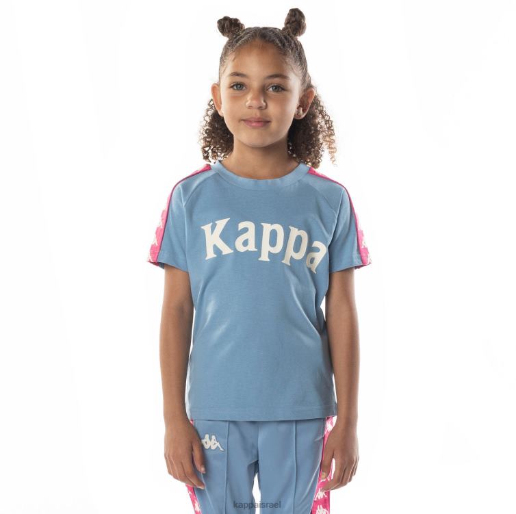 Kappa ילדים חולצת טריקו לילדים 222 בנדה בלימה ורוד תכלת ZHHRF696