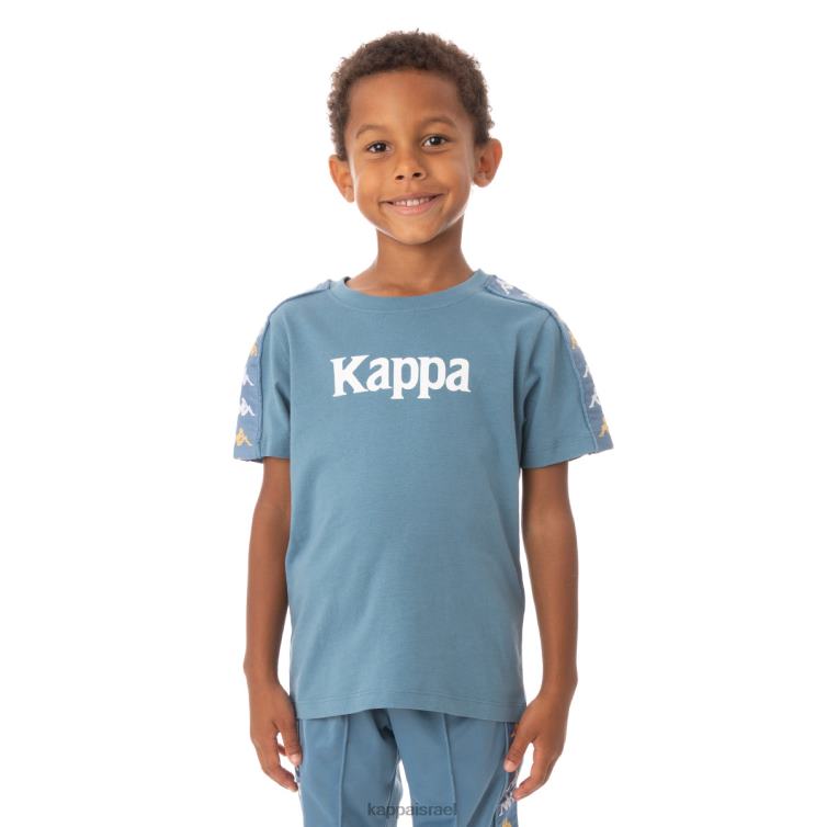 Kappa ילדים חולצת טריקו לילדים 222 בנדה בנדוצין כחול בהיר ZHHRF764