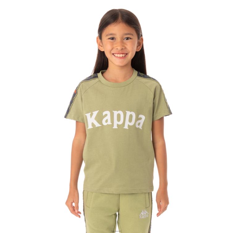 Kappa ילדים חולצת טריקו לילדים 222 בנדה דטו סלוויה ירוקה ZHHRF777