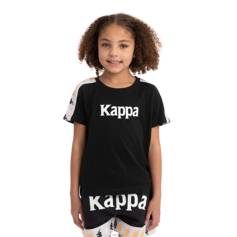 Kappa ילדים חולצת טריקו לילדים 222 banda deto 2 עשן שחור ZHHRF733