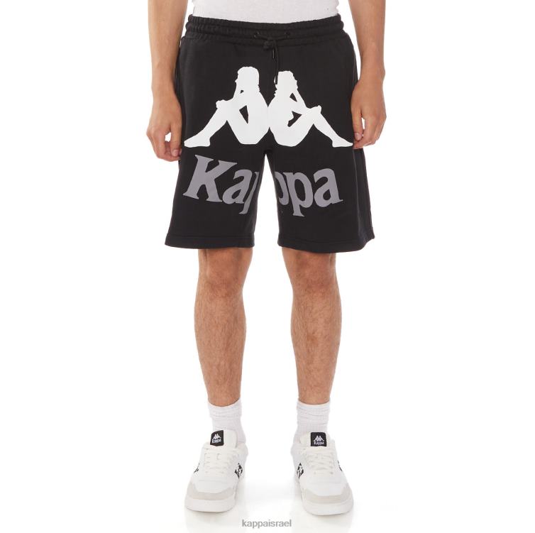 Kappa גברים מכנסי אנג'ואן קצרים אותנטיים סילון שחור ZHHRF230