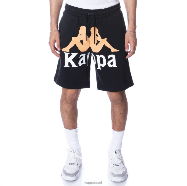 Kappa גברים מכנסי אנג'ואן קצרים אותנטיים שחור כזפת ZHHRF251
