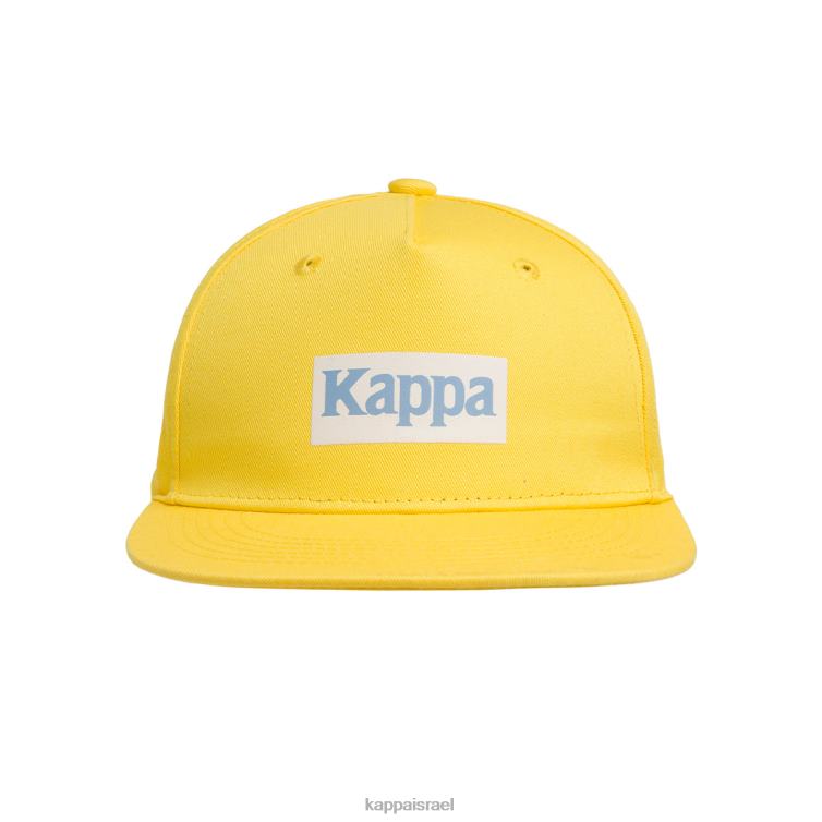 Kappa לִשְׁנֵי הַמִינִים כובע טורנדו גרפי אותנטי צהוב תכלת ZHHRF301