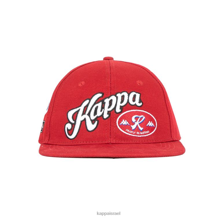 Kappa לִשְׁנֵי הַמִינִים כובע מגרפות אותנטי אָדוֹם ZHHRF328