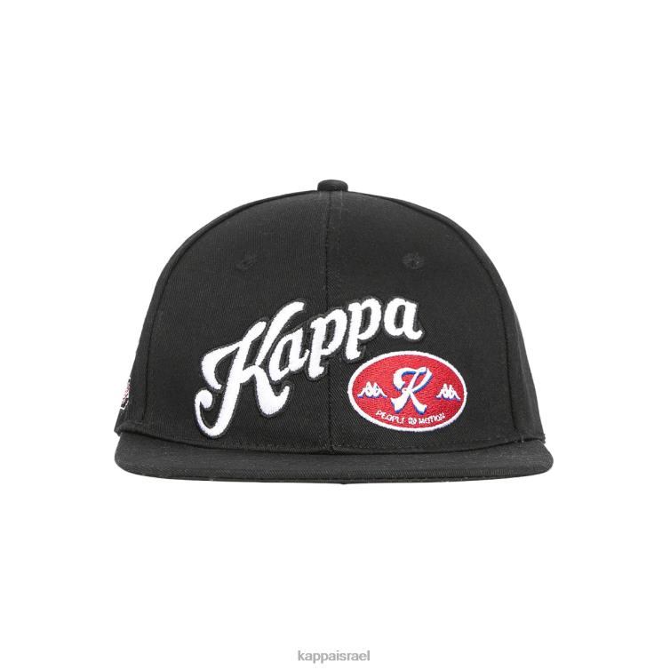 Kappa לִשְׁנֵי הַמִינִים כובע מגרפות אותנטי עשן שחור ZHHRF329