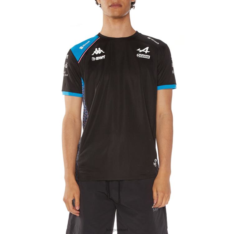 Kappa גברים abolim alpine f1 jersey שחור כחול ZHHRF210