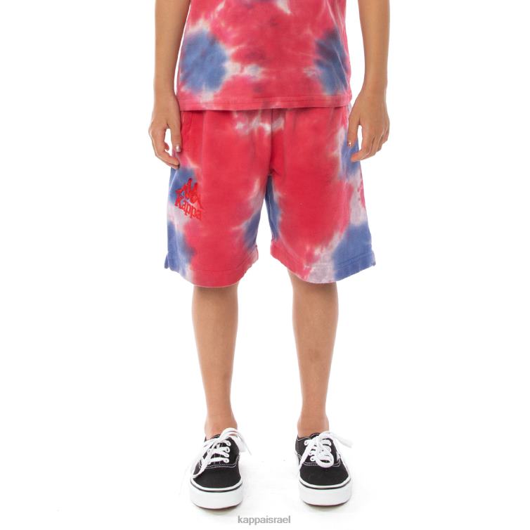Kappa ילדים מכנסיים קצרים אותנטיים ל-cyntu tie dye קרם ברנדי צבע עניבה סיגלית ZHHRF817