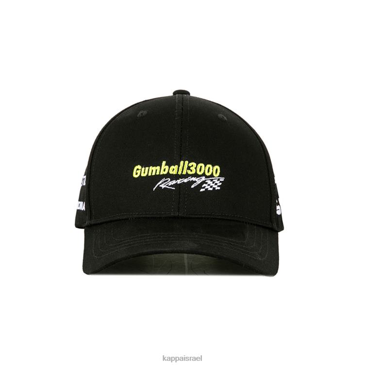Kappa לִשְׁנֵי הַמִינִים כובע דריוס gumball 3000 אותנטי ליים לבן שחור ZHHRF285