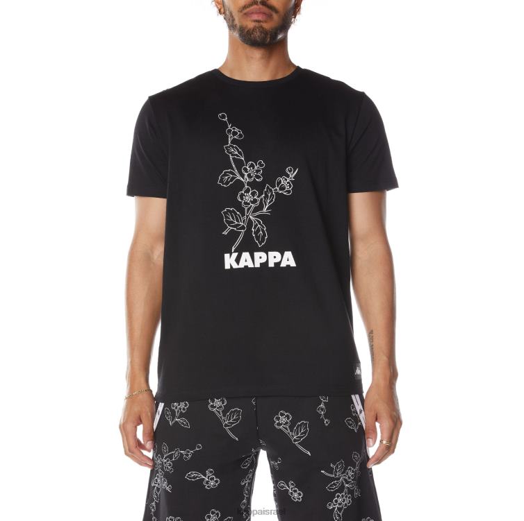 Kappa גברים חולצת טריקו אותנטית של jpn vitriol עשן שחור ZHHRF172