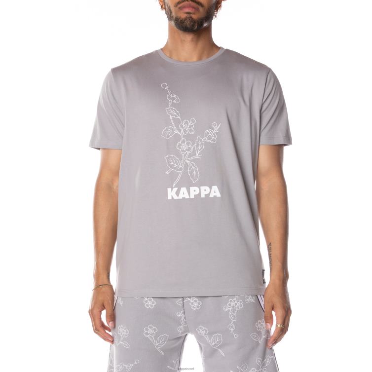 Kappa גברים חולצת טריקו אותנטית של jpn vitriol אפור ZHHRF173
