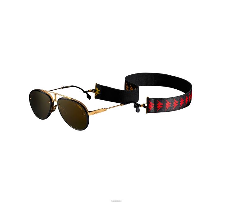Kappa לִשְׁנֵי הַמִינִים משקפי שמש kappa x gumball 3000 x carrera glory aviator זהב שחור ZHHRF343