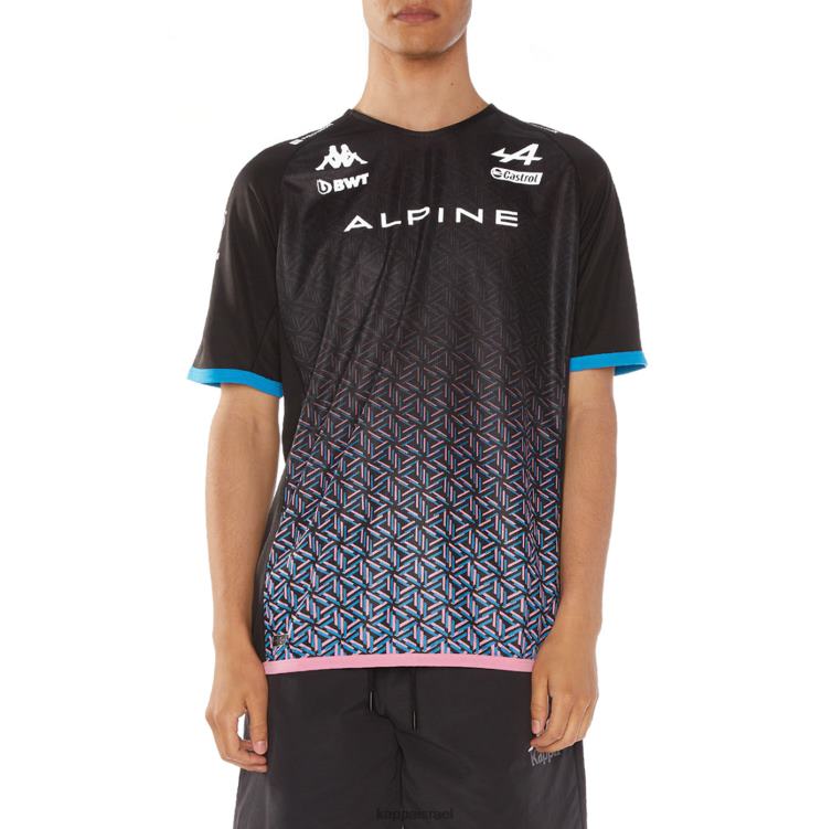 Kappa גברים חולצת kombat alonso alpine f1 שָׁחוֹר ZHHRF207